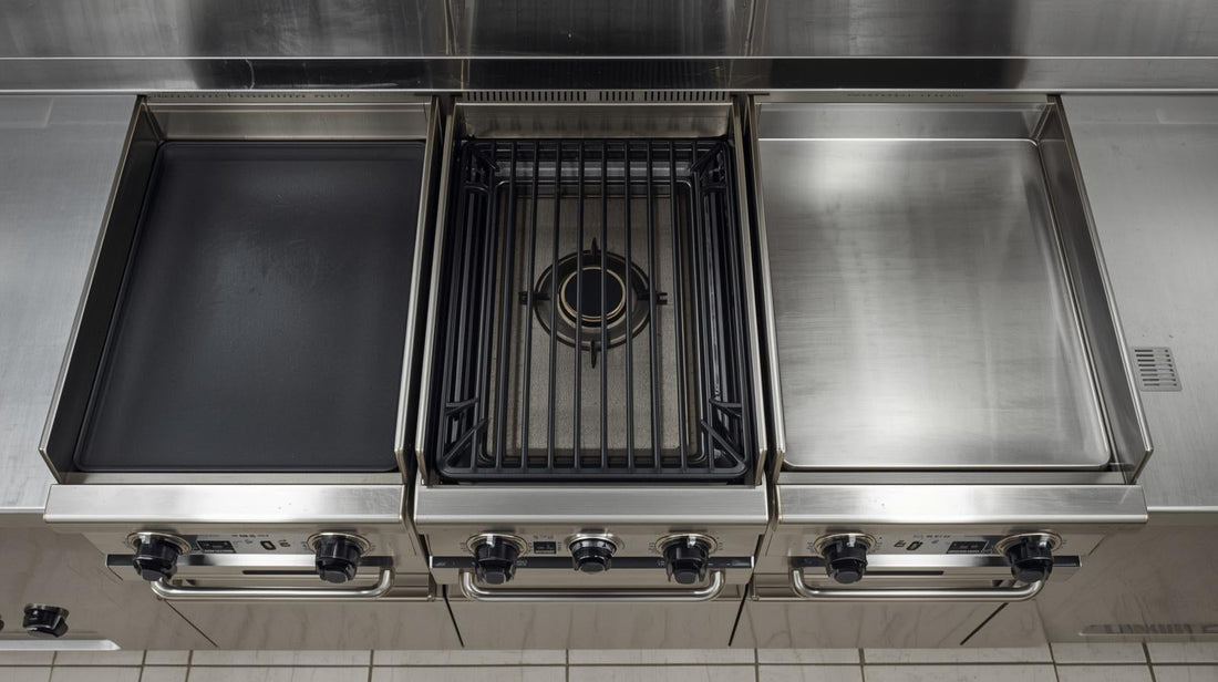 Comparativa entre plancha eléctrica, plancha de gas y plancha de acero al carbono para cocinar carne y hamburguesas